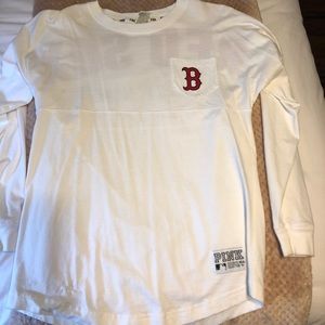 PINK Boston red Sox long sleeve never worn
